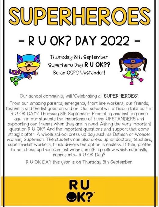 SUPERHEROES – R U OK DAY 2022 THU 8th SEP