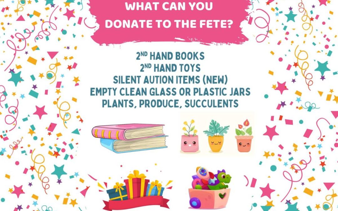 FETE DONATIONS – HOW CAN YOU HELP