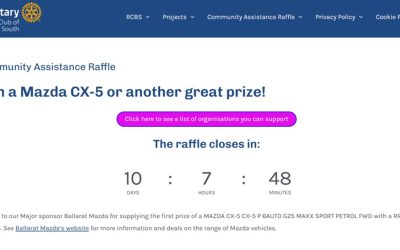 ROTARY COMMUNITY RAFFLE – 10 DAYS, 7 HOURS, 48 MINUTES