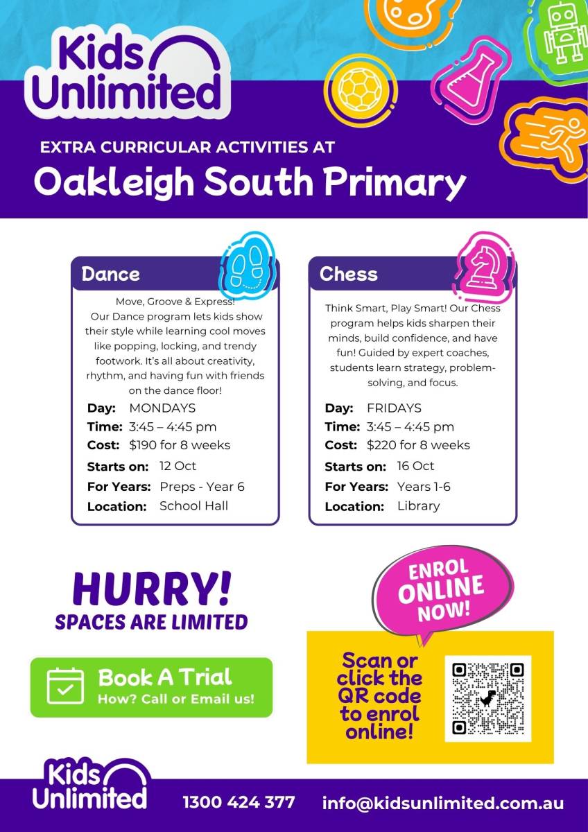 Ku Flyer For Oakleigh South Primary